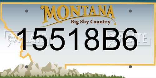 15518B6 Montana License Plate