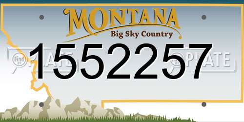 1552257 Montana License Plate