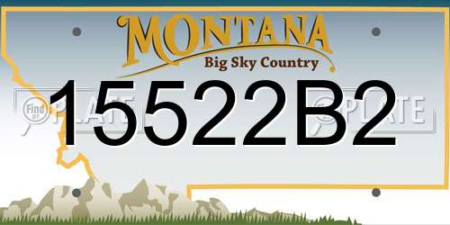 15522B2 Montana License Plate