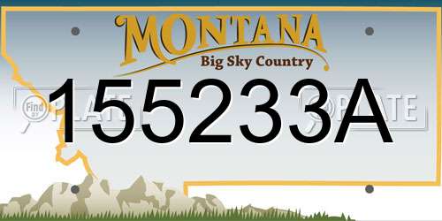 155233A Montana License Plate