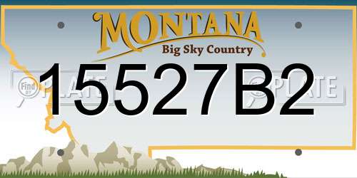15527B2 Montana License Plate