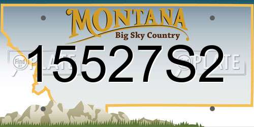 15527S2 Montana License Plate