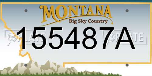 155487A Montana License Plate
