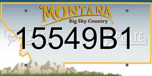 15549B1 Montana License Plate