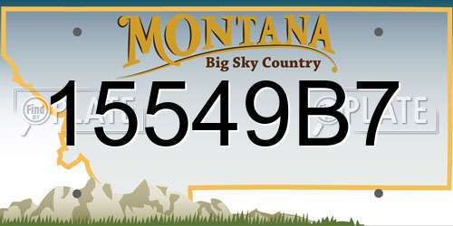 15549B7 Montana License Plate
