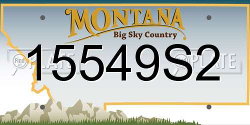 15549S2 Montana License Plate