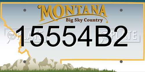 15554B2 Montana License Plate