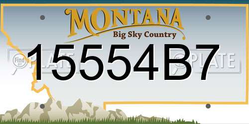 15554B7 Montana License Plate