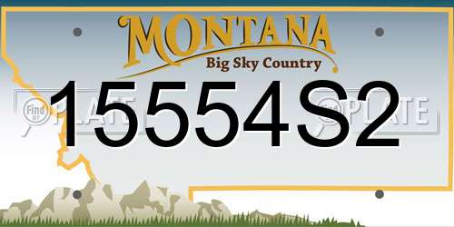 15554S2 Montana License Plate