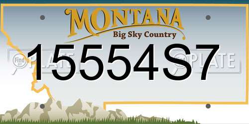 15554S7 Montana License Plate