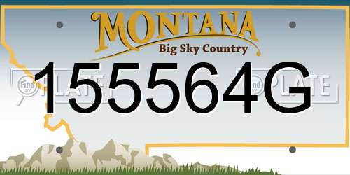 155564G Montana License Plate