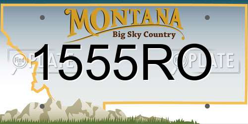 1555RO Montana License Plate