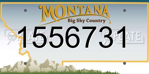 1556731 Montana License Plate