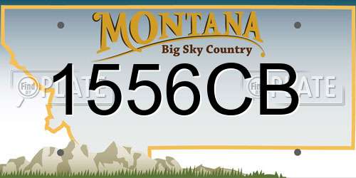 1556CB Montana License Plate