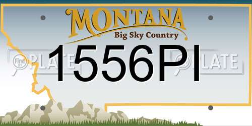 1556PI Montana License Plate