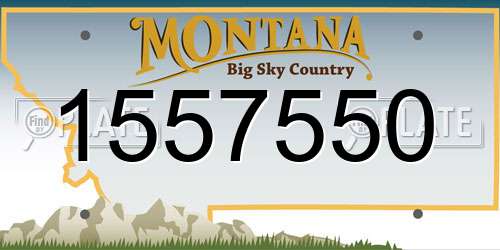 1557550 Montana License Plate