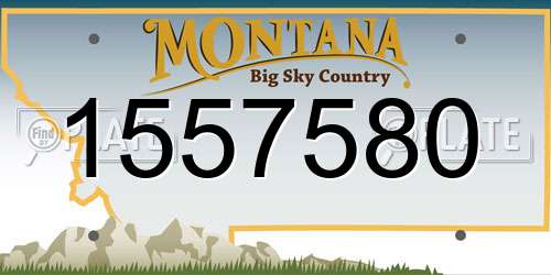 1557580 Montana License Plate