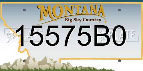 15575B0 Montana License Plate