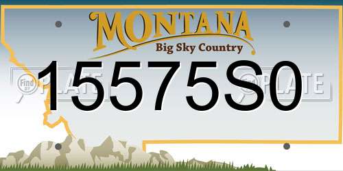15575S0 Montana License Plate