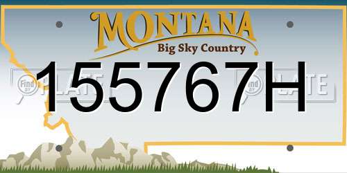 155767H Montana License Plate