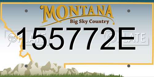 155772E Montana License Plate
