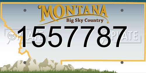 1557787 Montana License Plate