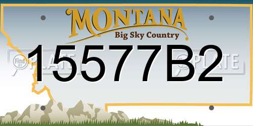 15577B2 Montana License Plate