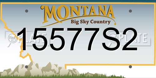 15577S2 Montana License Plate