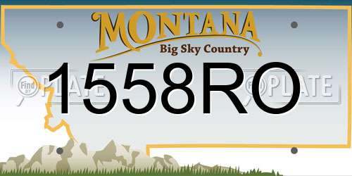 1558RO Montana License Plate