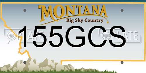 155GCS Montana License Plate