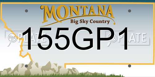 155GP1 Montana License Plate