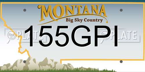 155GPI Montana License Plate