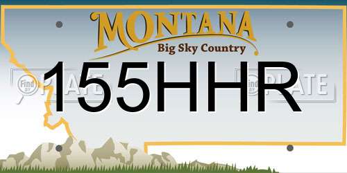 155HHR Montana License Plate