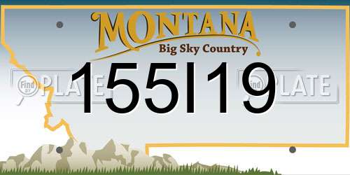 155I19 Montana License Plate
