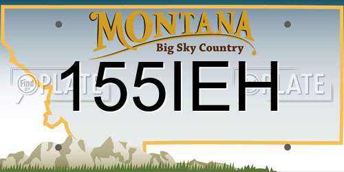 155IEH Montana License Plate