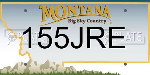 155JRE Montana License Plate
