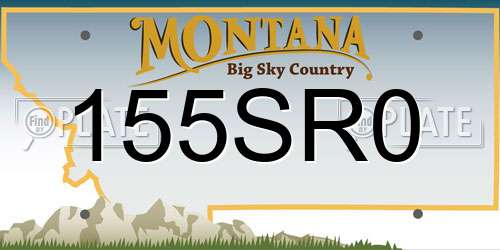 155SR0 Montana License Plate