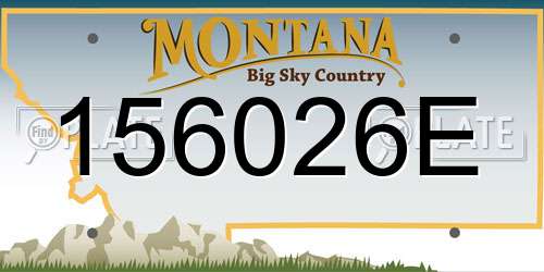 156026E Montana License Plate