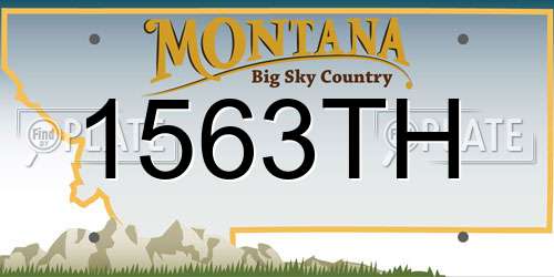 1563TH Montana License Plate