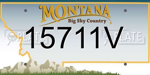 15711V Montana License Plate