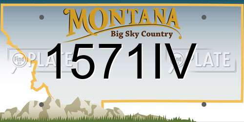 1571IV Montana License Plate