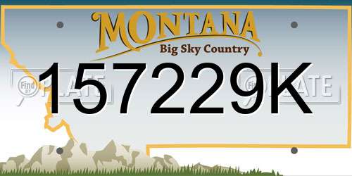 157229K Montana License Plate