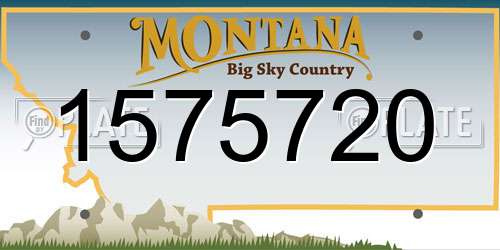 1575720 Montana License Plate