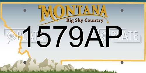 1579AP Montana License Plate