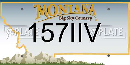 157IIV Montana License Plate