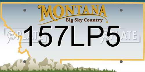 157LP5 Montana License Plate