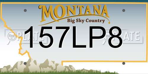 157LP8 Montana License Plate