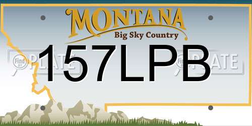 157LPB Montana License Plate