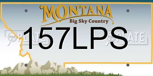 157LPS Montana License Plate