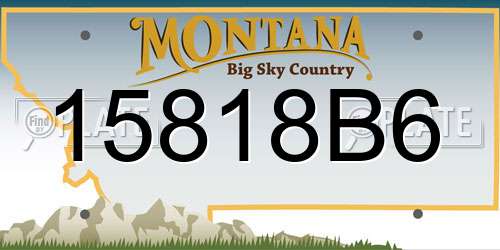 15818B6 Montana License Plate